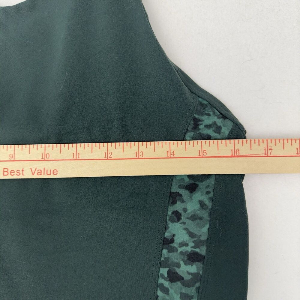 Athleta Leggings/Crop Tank Top Set Green Camo Stripe Salutation Stash 1X XL D-DD - Picture 7 of 16